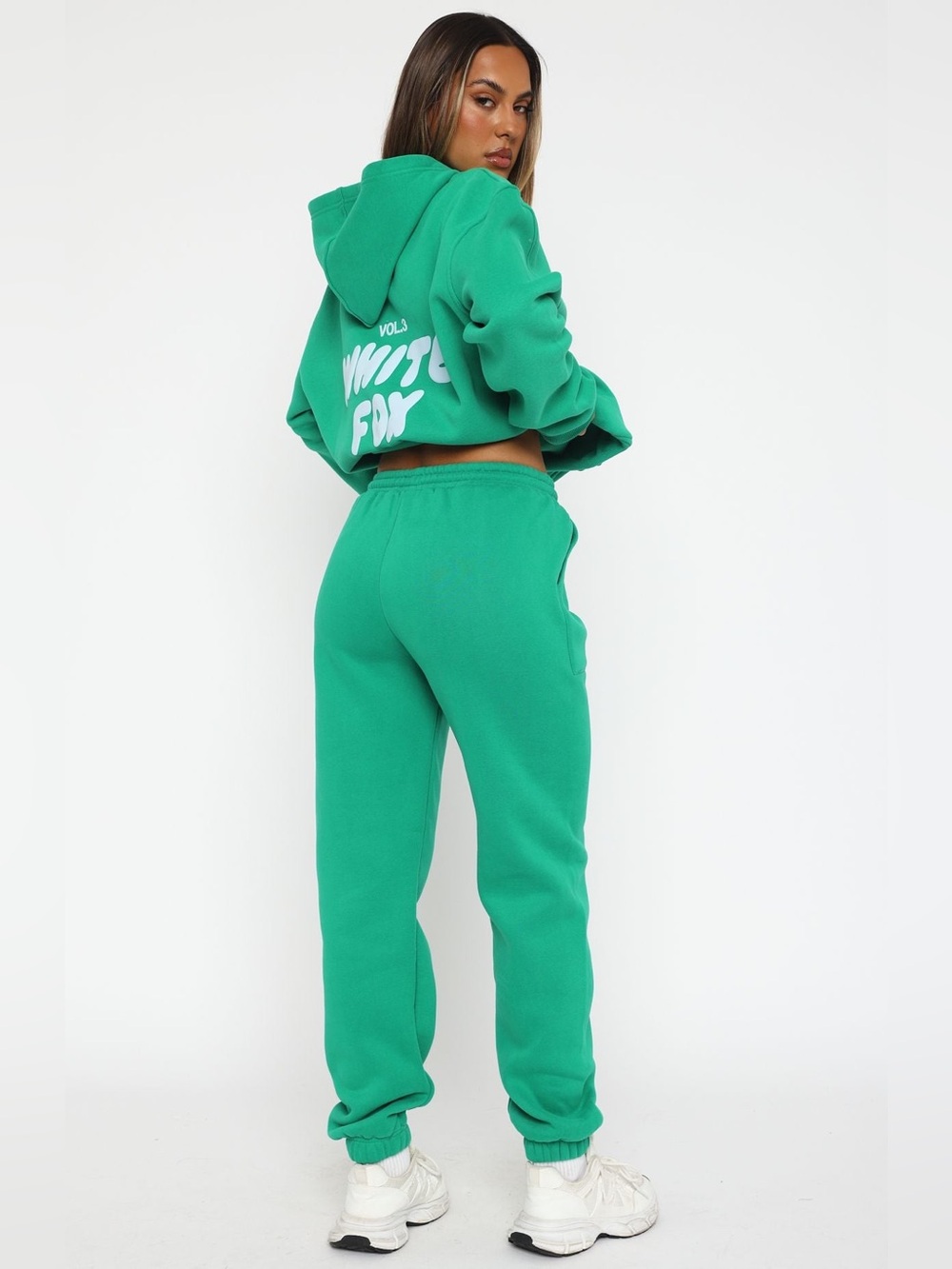White Fox Offstage Green Tracksuit Set Hoodie L/XL Sweatpants Medium - Picture 2 of 13